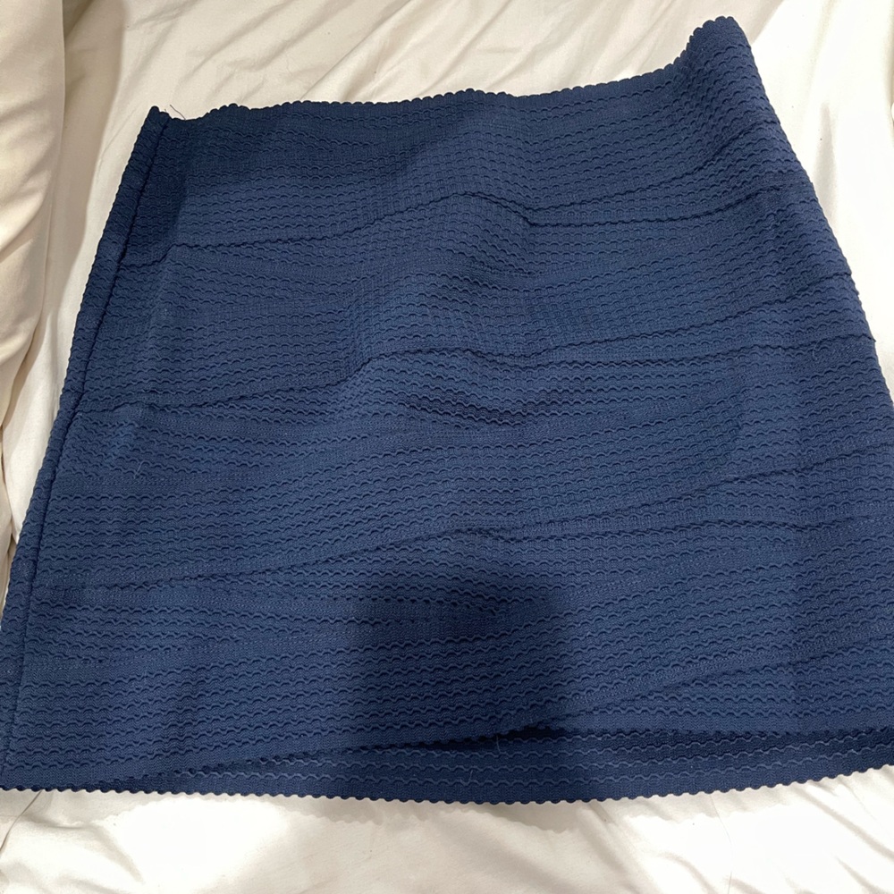 Vintage H&M Deep Blue Textured bandage Skirt size L